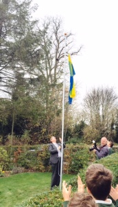 John Howell Raising the Flag